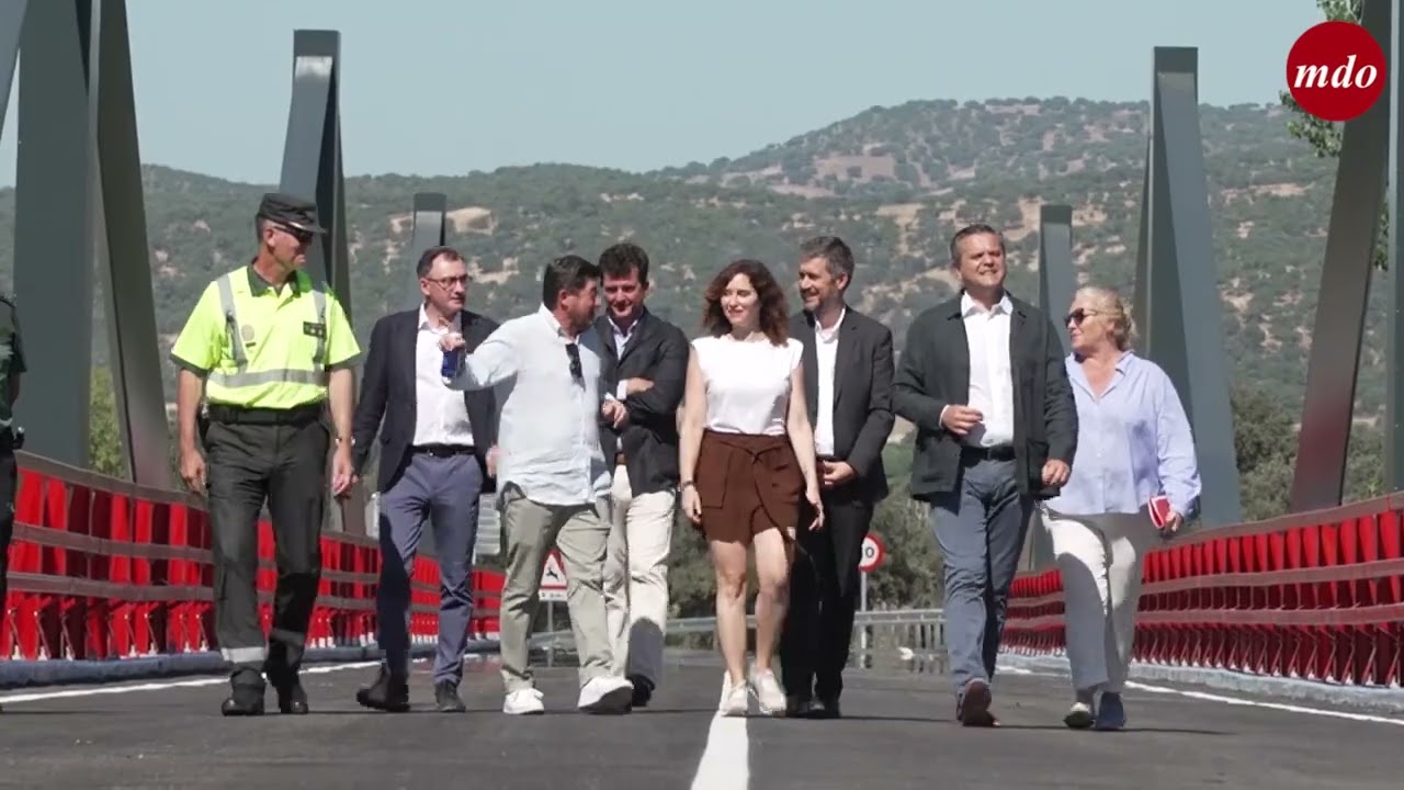 Ayuso inaugura los 3 puentes reconstruidos en Aldea del Fresno tras la DANA