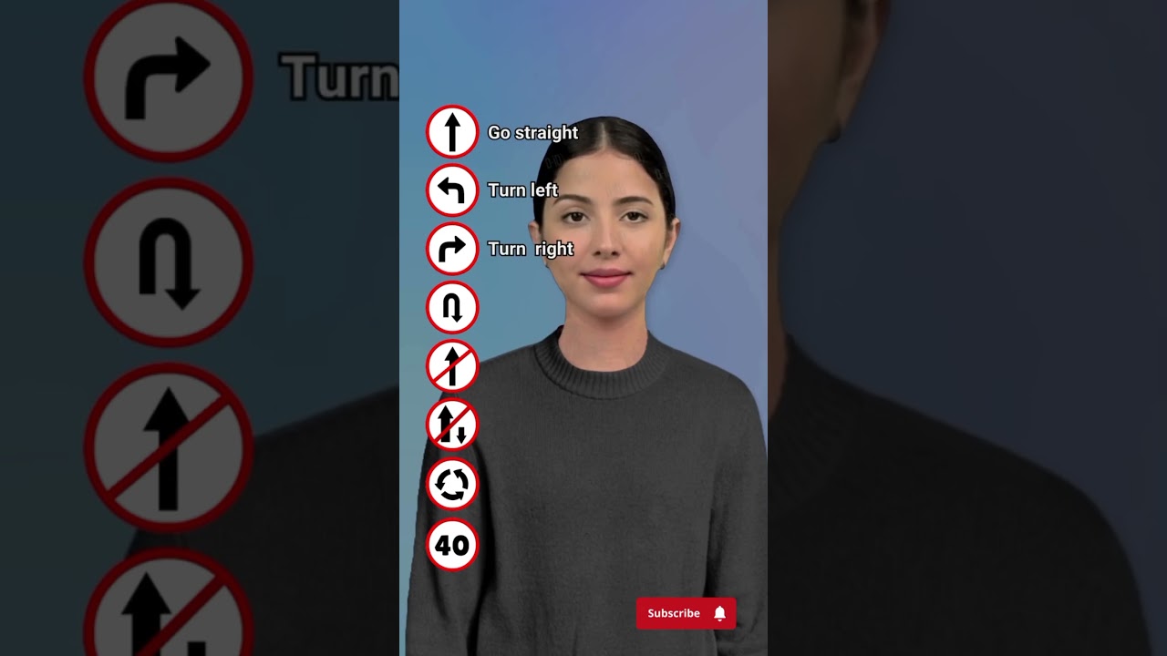 Traffic Rules 🚗 in English | Go Straight, Turn Left, Turn Right, Make U-Turn | Easy Learning
