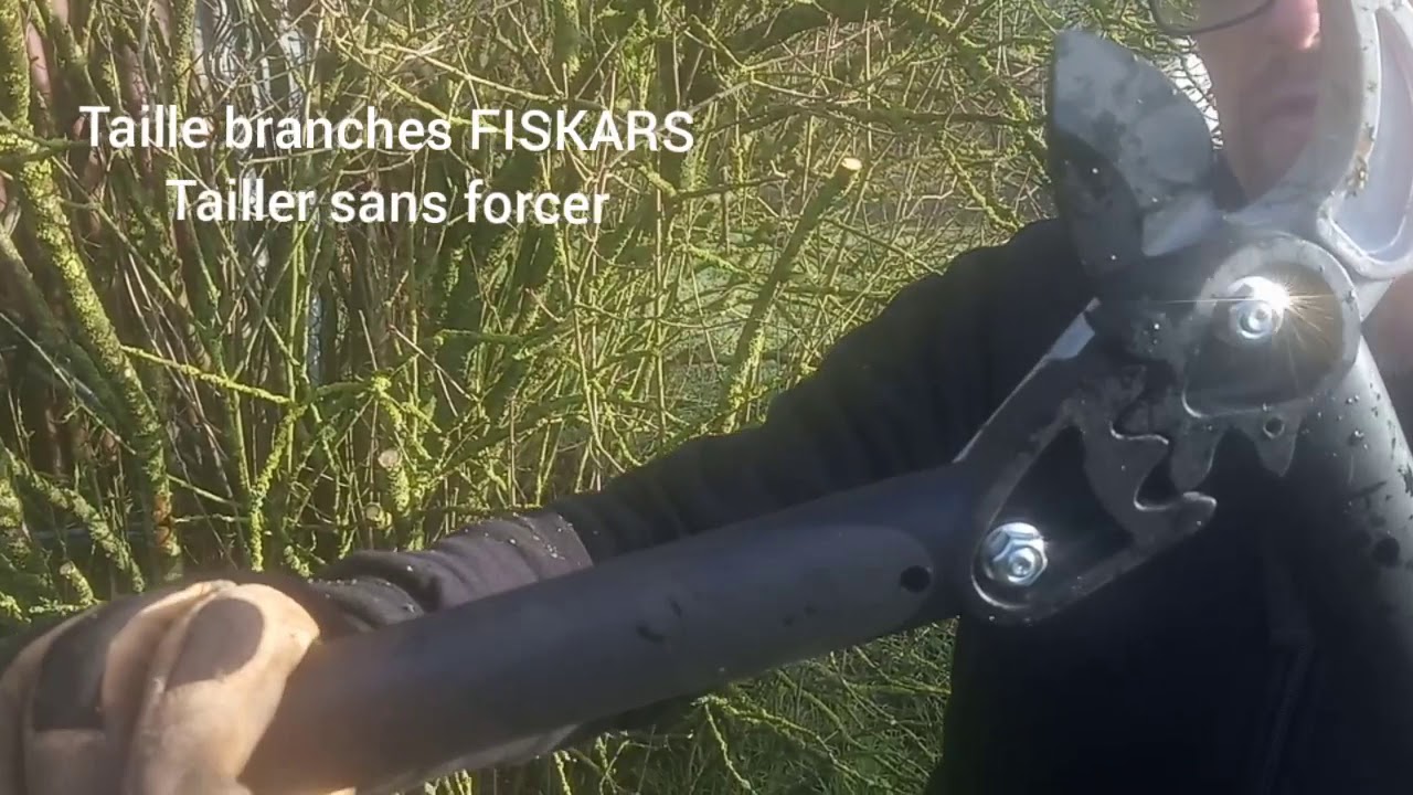 TAILLER sans FORCER avec le coupe branche FISKARS grâce à son démultiplicateur de force