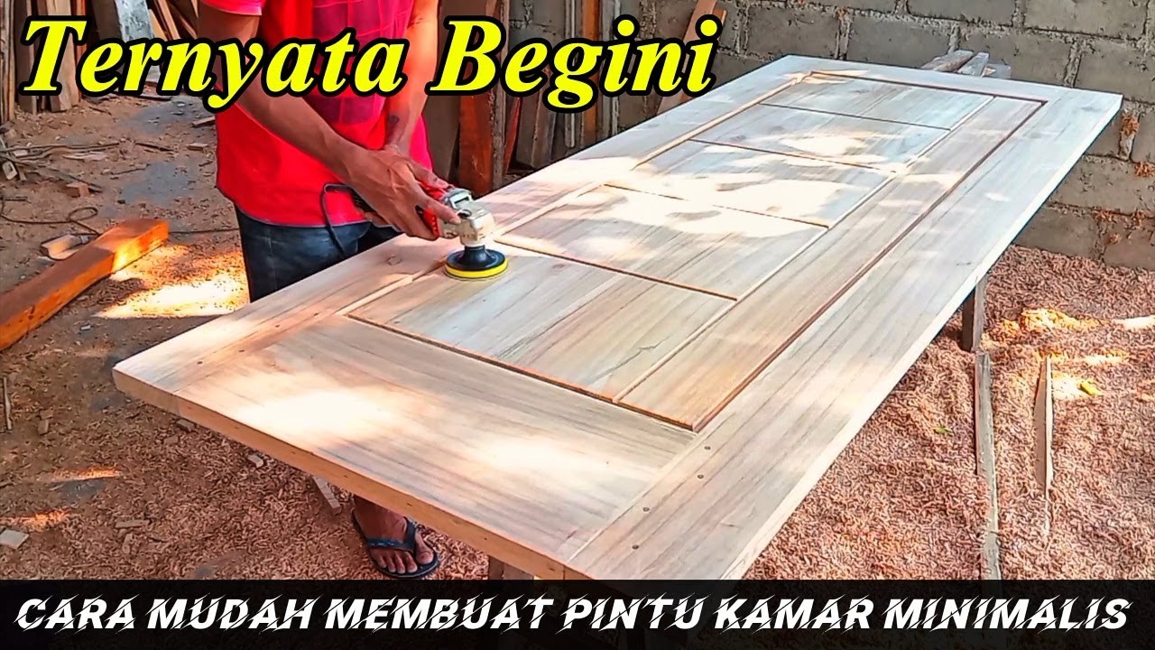 Ternyata begini..‼️Cara mudah membuat pintu kamar minimalis - Dika tukangkayu #woodworking #diy #fyp