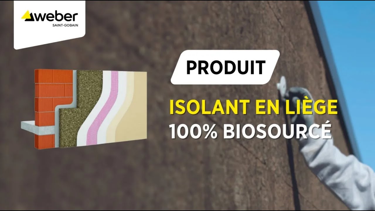 ITE avec un isolant liège 100% biosourcé webertherm XM natura l Weber