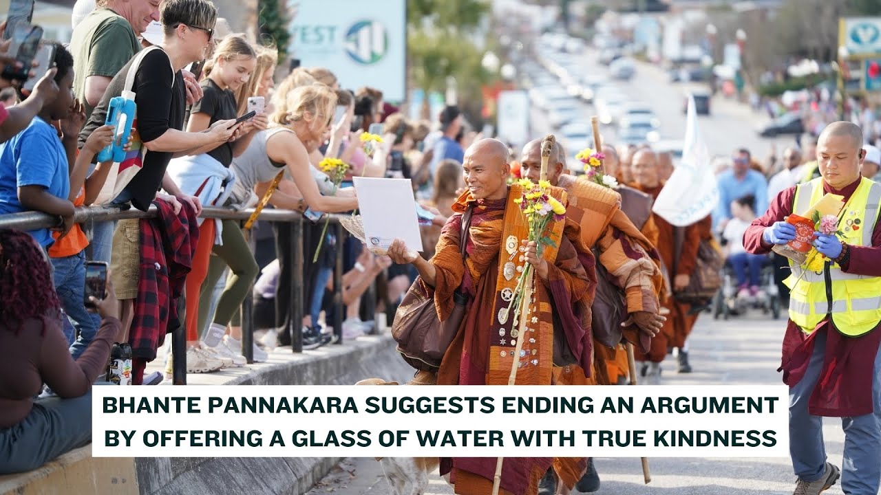 Day 78: Bhante Pannakara reveals the secret weapon to stop an argument is simply a glass of water