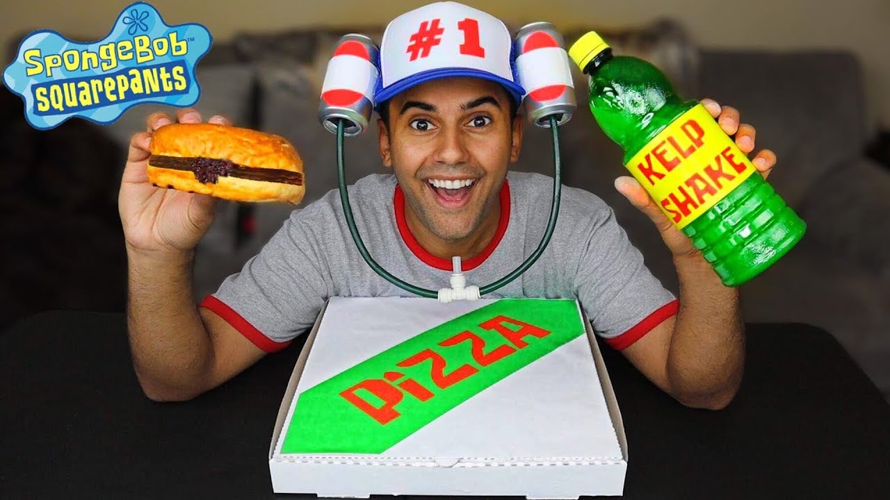 I Only Ate SPONGEBOB SQUAREPANTS Foods For 24 Hours! (R.I.P. Stephan Hillenberg)
