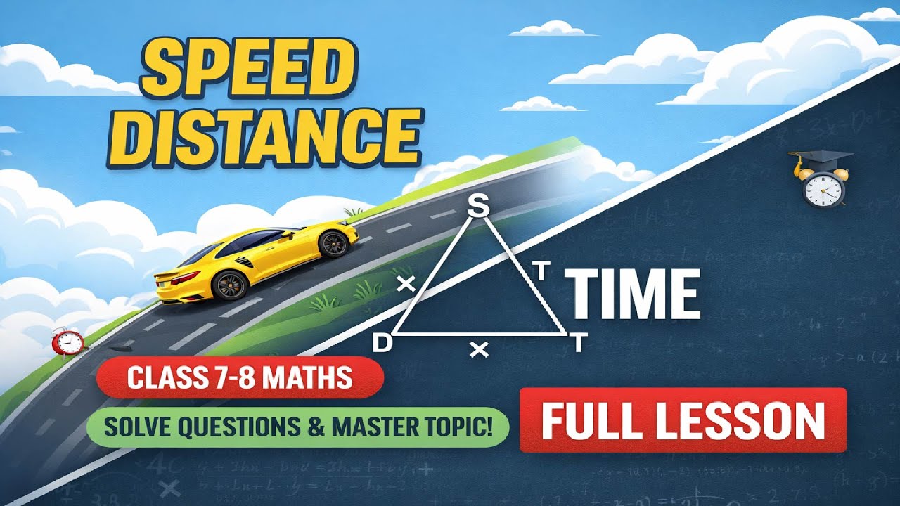 Speed, Distance and time for Class 7 & 8 | Complete Theory + Solved Questions | Part 1