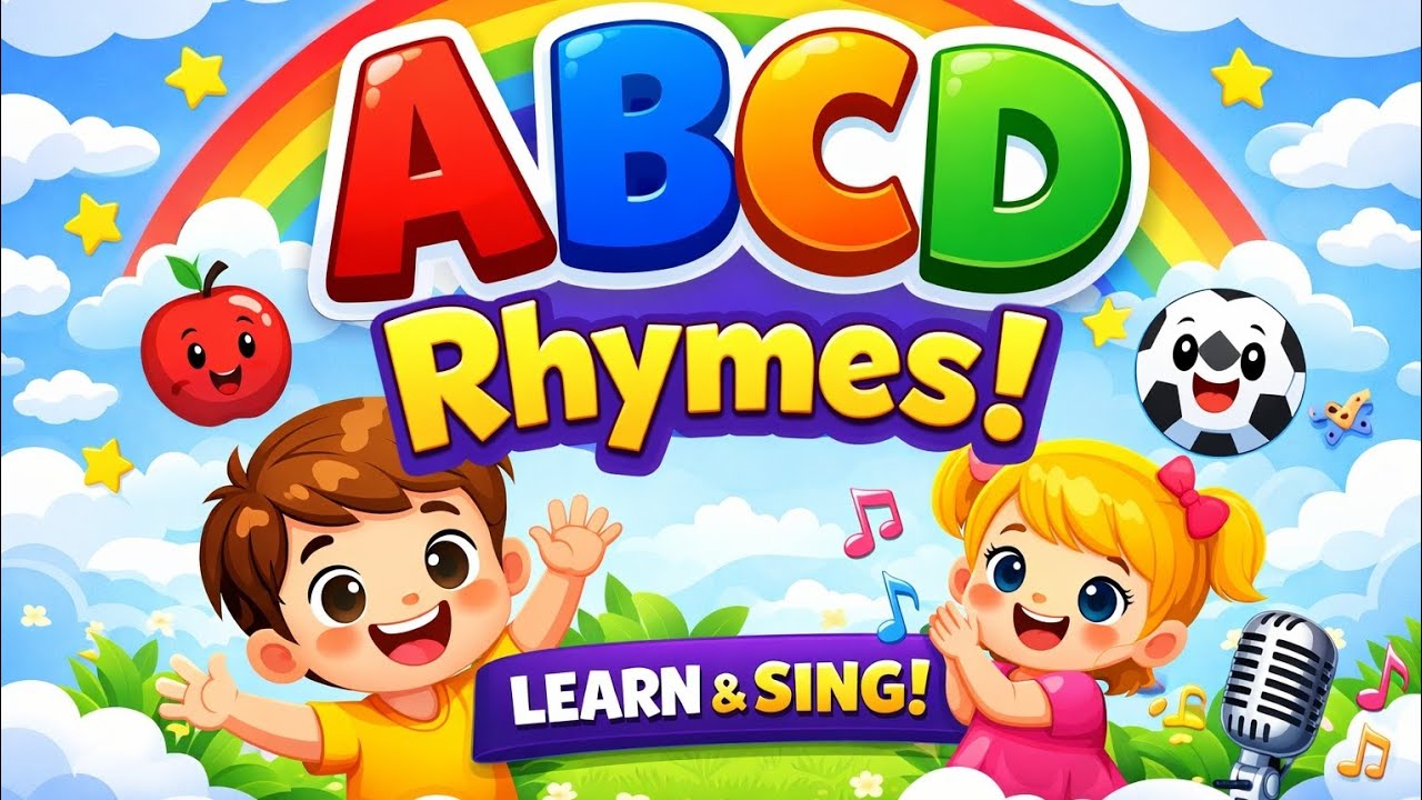 Can your child sing ABCs with us? 🎤Fun ABCD rhymes to help kids learn alphabets easily and happily.