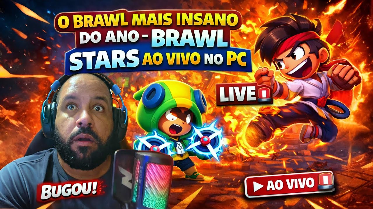 “O BRAWL MAIS INSANO DO ANO – BRAWL STARS AO VIVO NO PC 🚨”