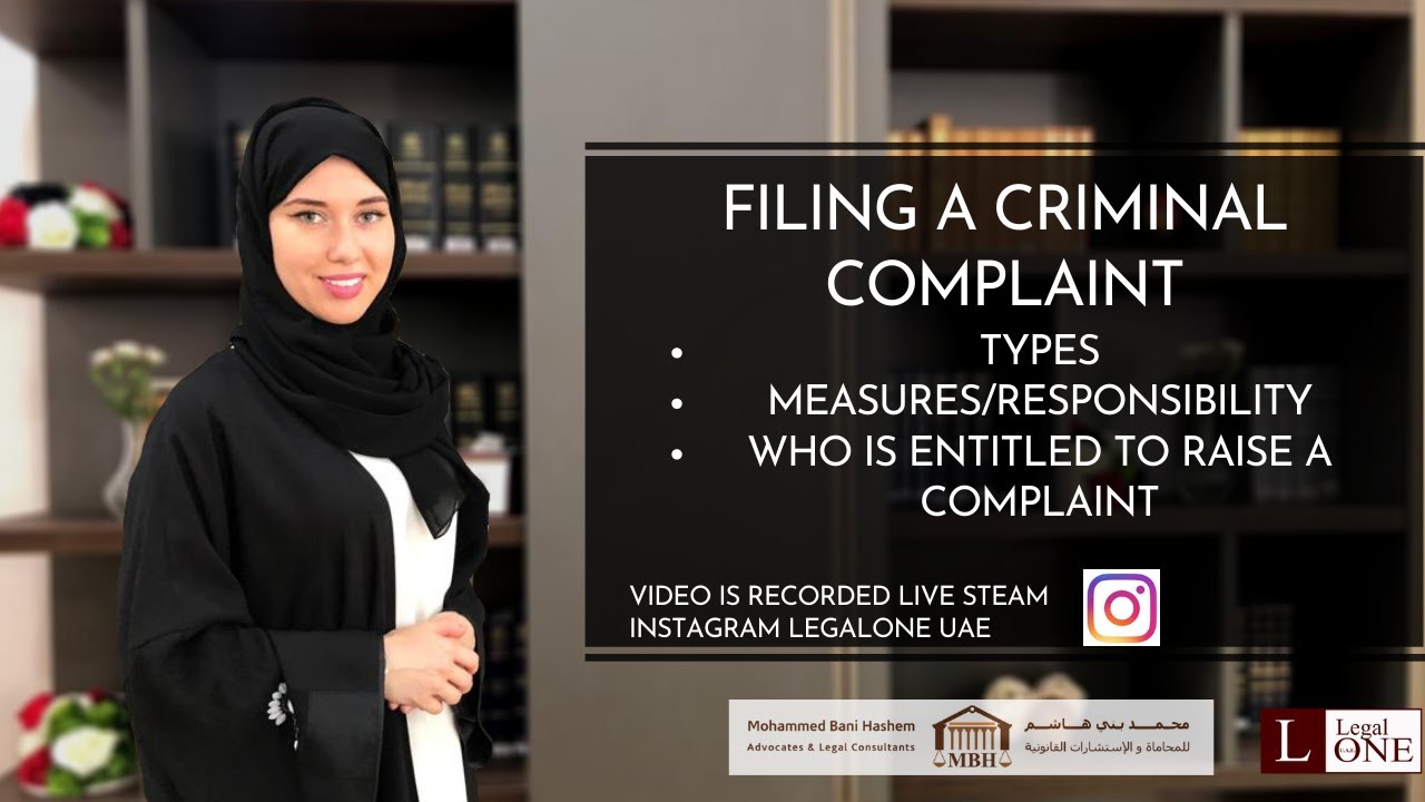 Filing criminal complaint in UAE, necessity of criminal case