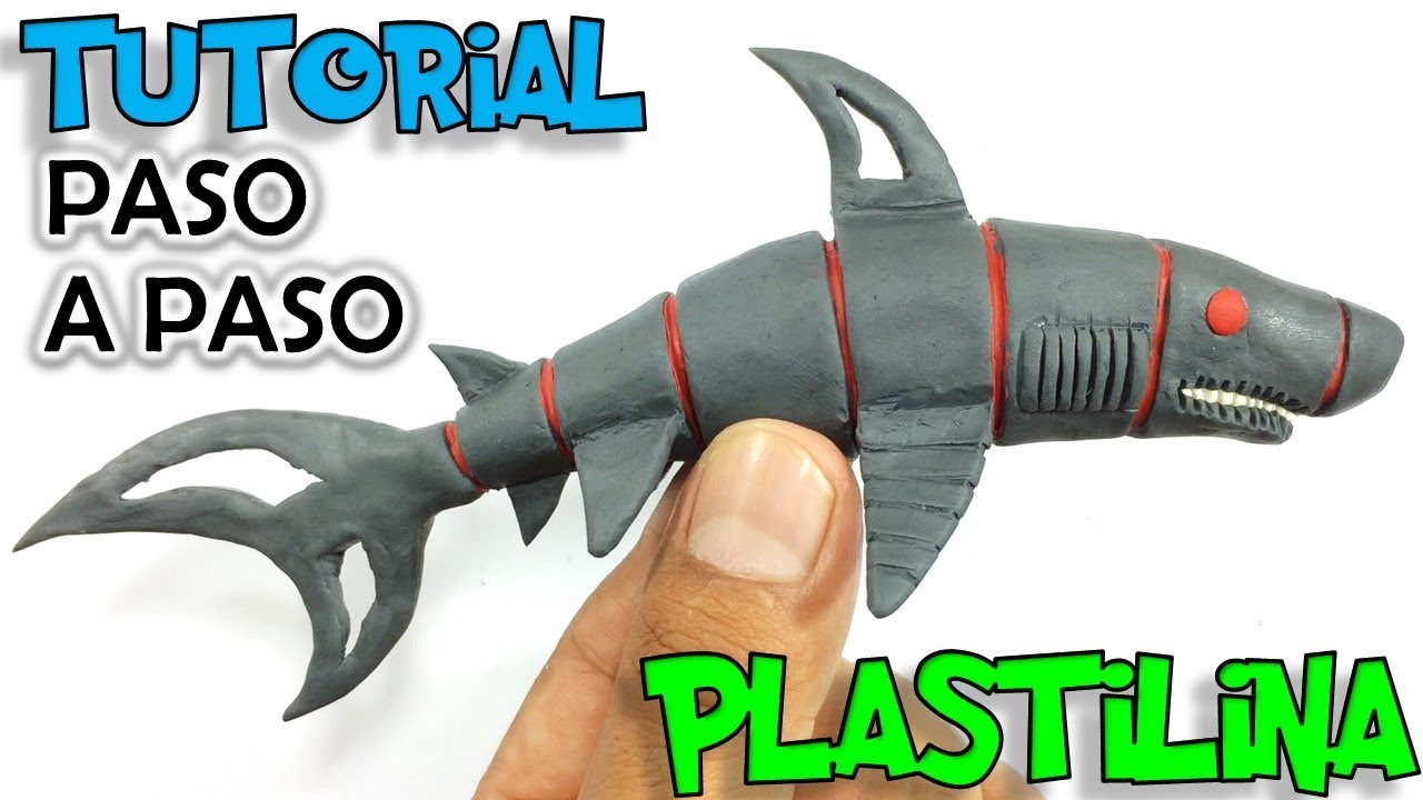 ✔️ COMO HACER UN TIBURON ROBOT DE PLASTILINA PASO A PASO ✔️ MI MUNDO DE PLASTILINA