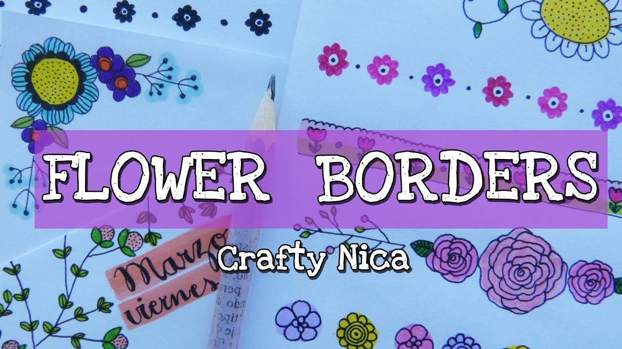 FLORAL BORDERS (3) 🌼 BORDERS DESIGNS FOR SCHOOL PROJECTS  🌼 HOW TO DECORATE PROJECT FILES