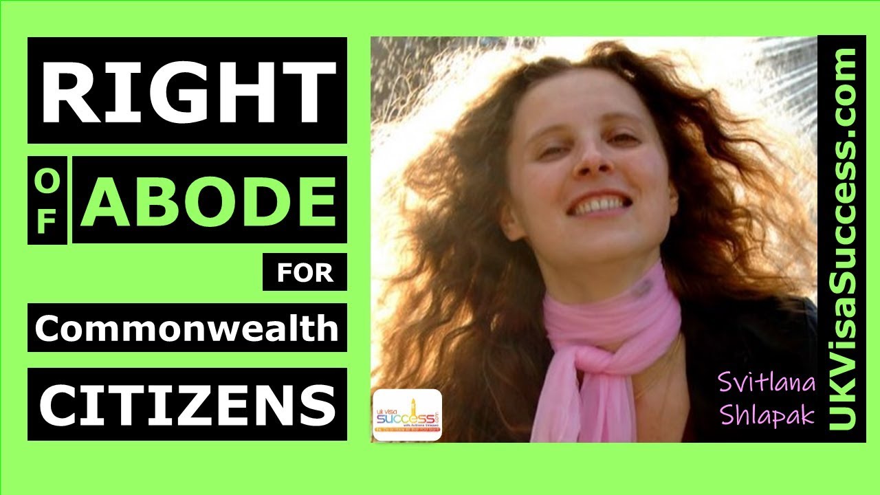 Right of Abode in the UK for Commonwealth Citizens