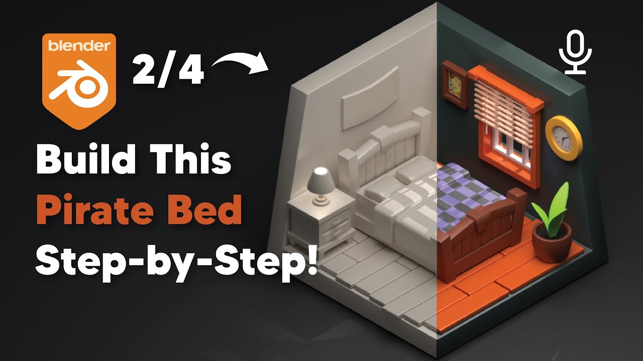 Isometric Bedroom in Blender 4.3 | Tutorial (Part 2)  | BEY 3D