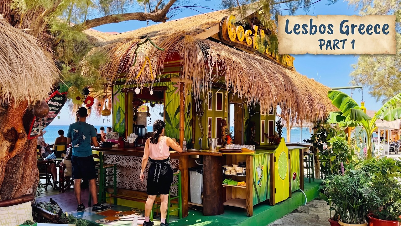 Lesbos Greece 🇬🇷 PART 1 👉 Mytelini, Anaxos, Petra, Mountain Village Tour, Skala Kallonis & Eresou.