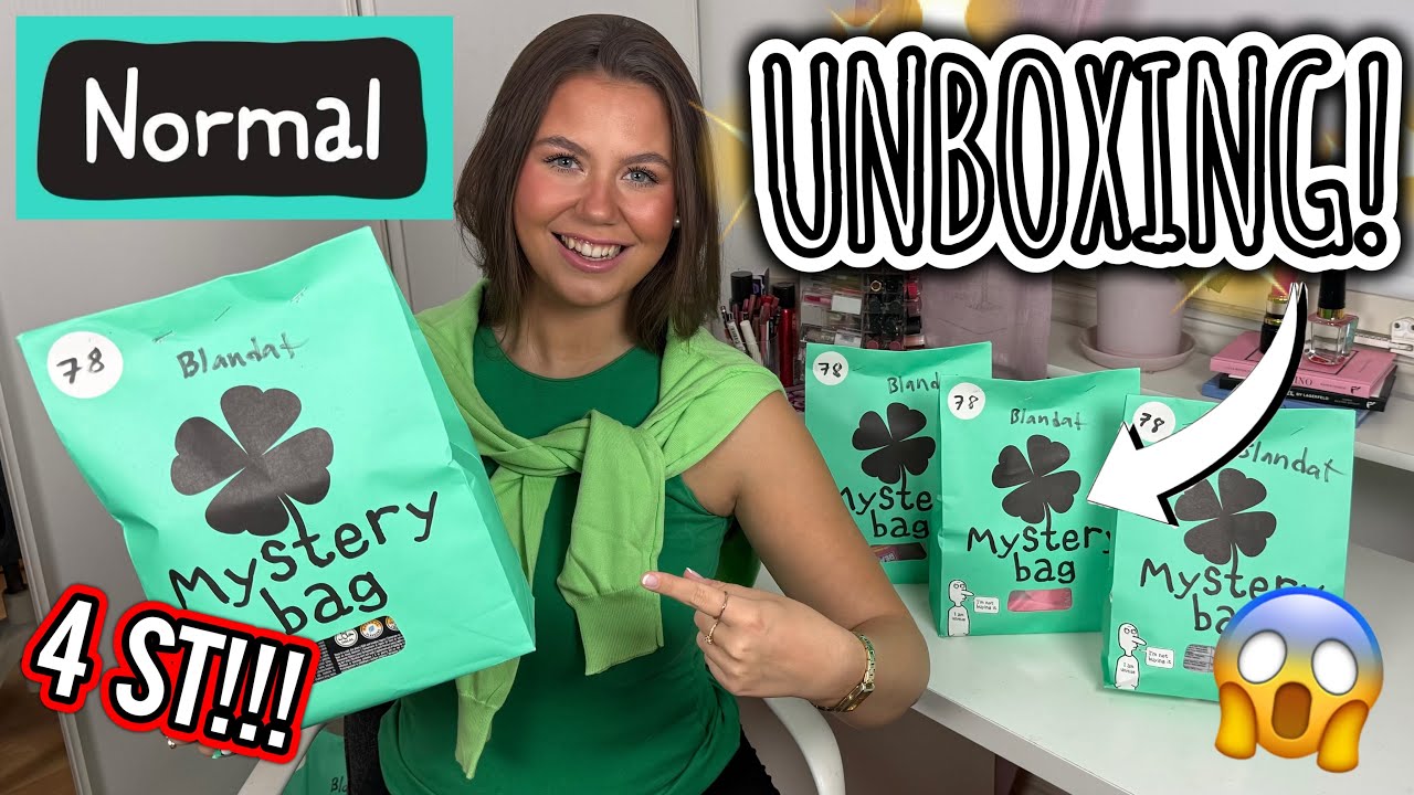 Öppnar 4 MYSTERY BAGs från NORMAL😱 Grymma påsar🤩