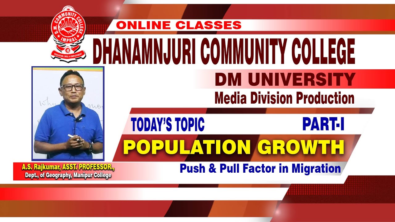 Population Growth Push & Pull Factor in Migration by Amul Sena, Asst Prof  Dept of Geography