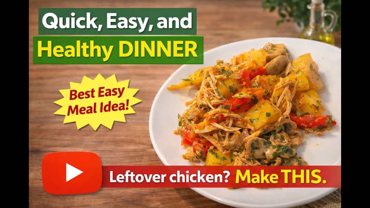 Quick, Easy, and Healthy Dinner with Leftover Chicken