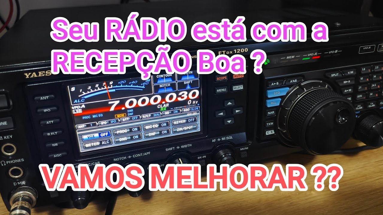 RECEPÇÃO: MELHORE seu RÁDIO através do MENU KENWOOD ICON YAESU. Conheça seu HF. 