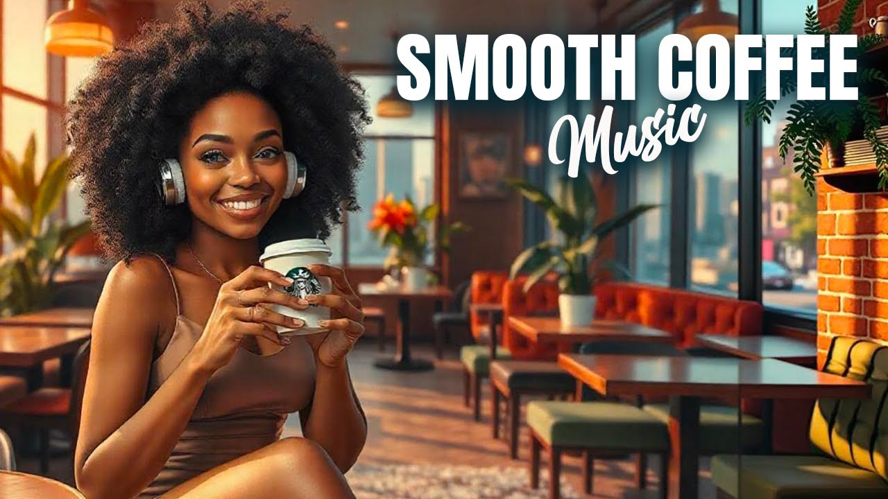 Warm Coffee Shop with Smooth Saxophone Jazz Music for Relaxing, Studying and Working 4K