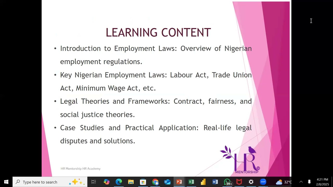 Introduction to Employment Laws and Compliance in Nigeria HRMA