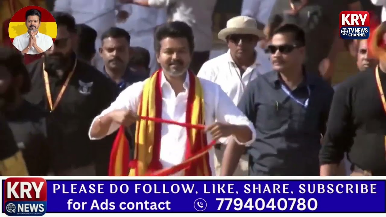 Massive Rally in MaduraiActor-turned-politician Vijay led the Tamilaga Vettri Kazhagam's (TVK) 