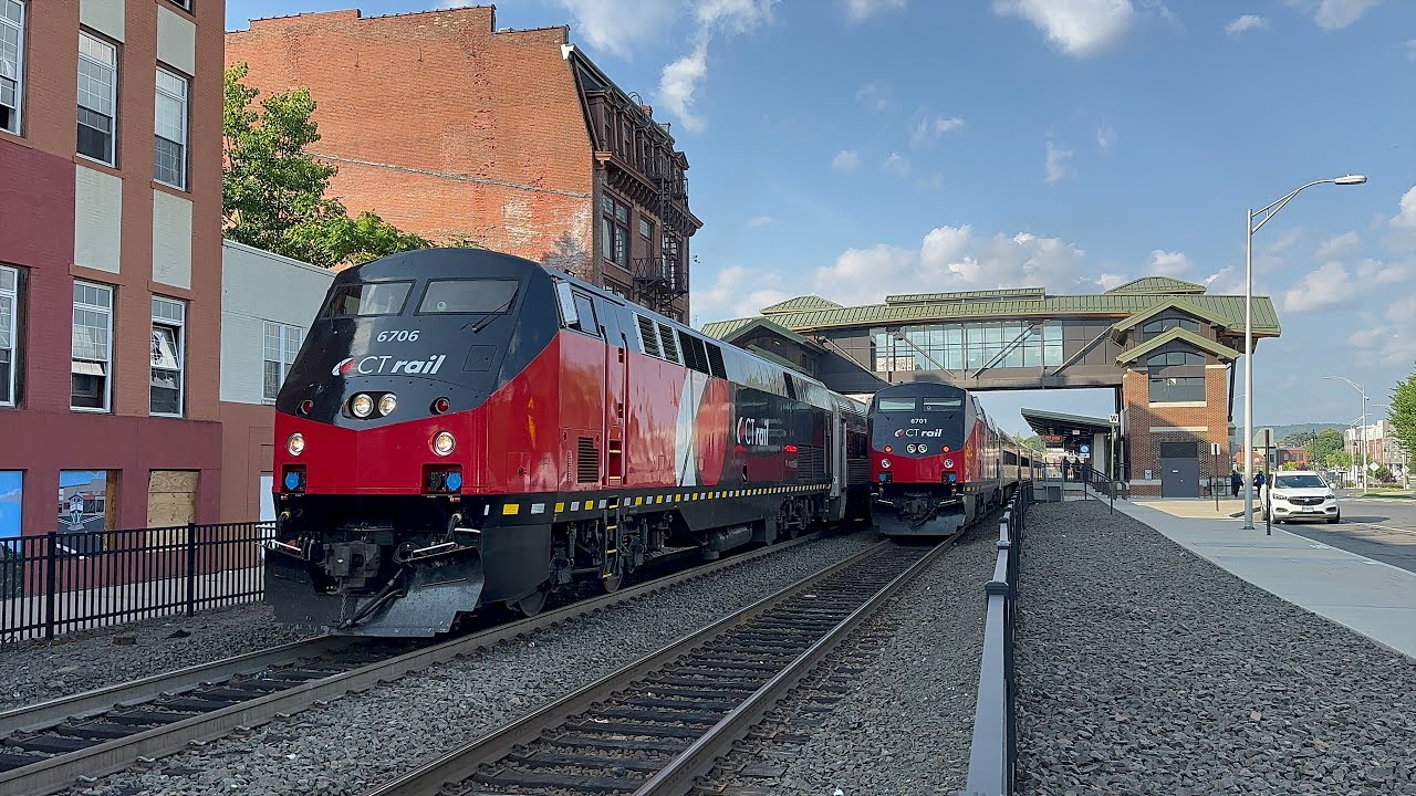 Amtrak & CTrail Action On The Springfield Line In Meriden (8/27/24)