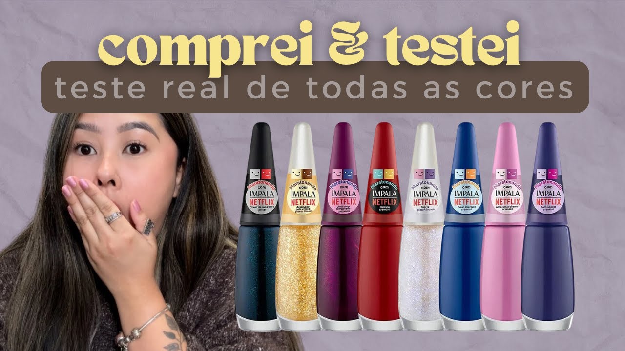 Impala + Netflix: swatches sinceros da nova coleção com 8 esmaltes | unhasdeaya