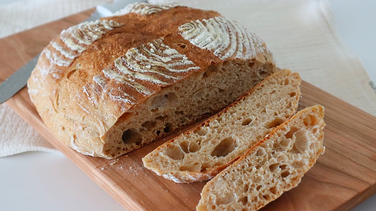 Eggless / No-Knead Easy Whole Wheat Bread Recipe