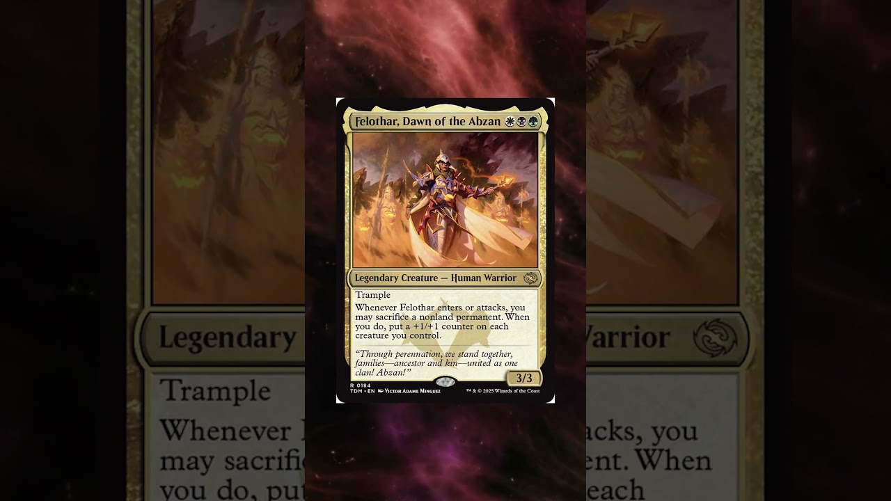 Felothar, Dawn of the Abzan | New Commander Potential From Tarkir Dragonstorm  #commander #mtg