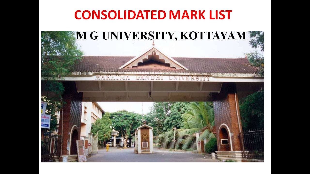 M G University - Consolidated mark list