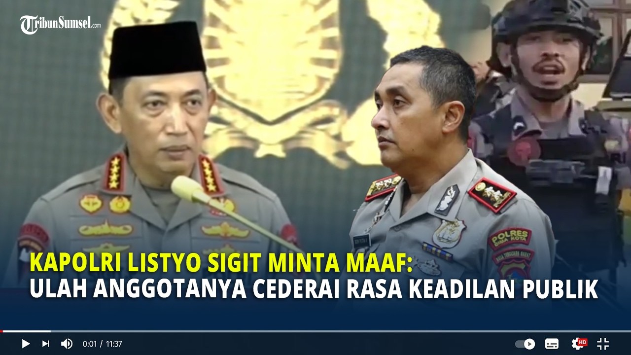 Kapolri Listyo Sigit Minta Maaf: Akui Ulah Anggota Polri Cederai Rasa Keadilan Publik
