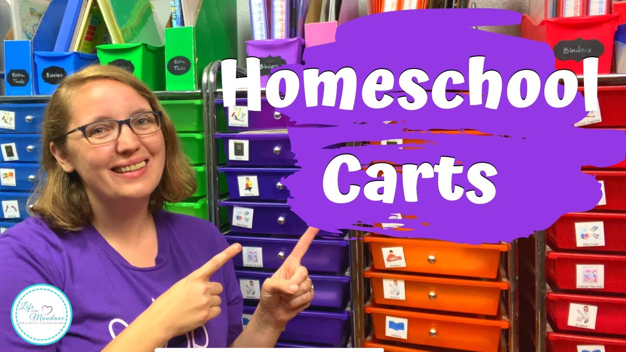 How We Organize Our School Cart|| Homeschool Storage Solutions