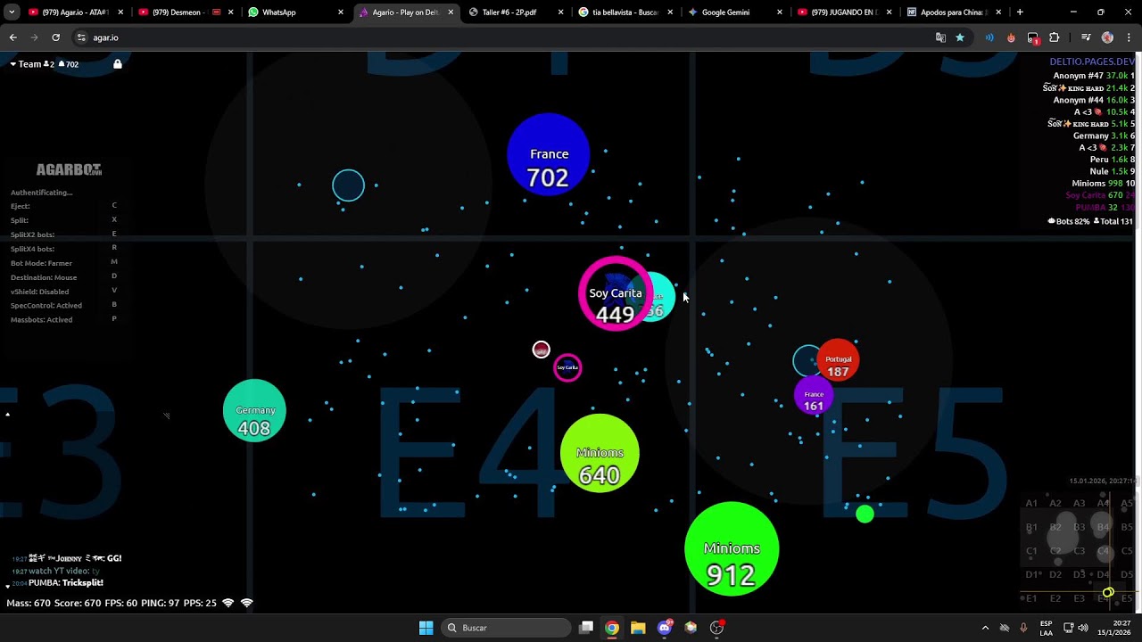 JUGANDO EN DIRECTO AGAR.IO