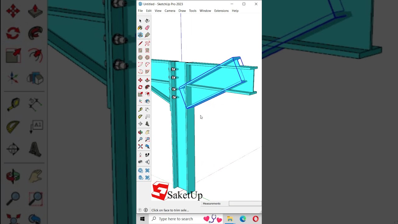 cara buat dagu baja #sketchup