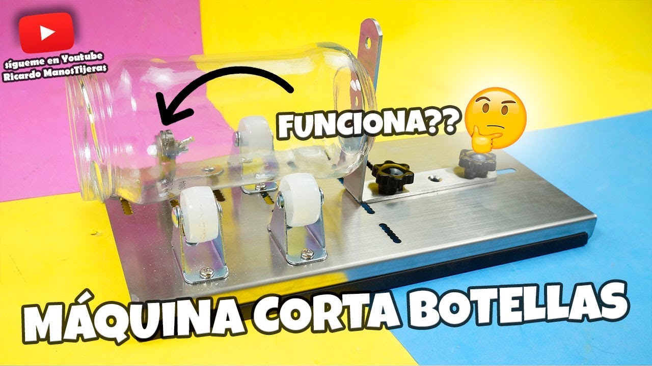 MÁQUINA CORTA BOTELLAS ¿FUNCIONA?|Botellas y botes vidrio|Manualidades Reciclaje