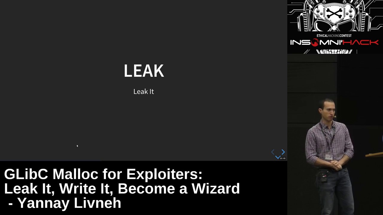 GLibC Malloc for Exploiters: Leak It, Write It, Become a Wizard - Yannay Livneh