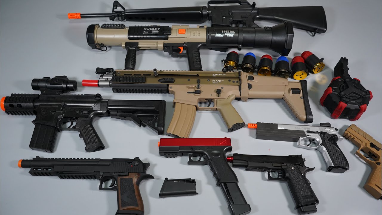 Rocket Launcher Nerf Gun Toy Guns-Airsoft M4 M16 Glock18c Desert Eagle Realistic Toy Guns collection