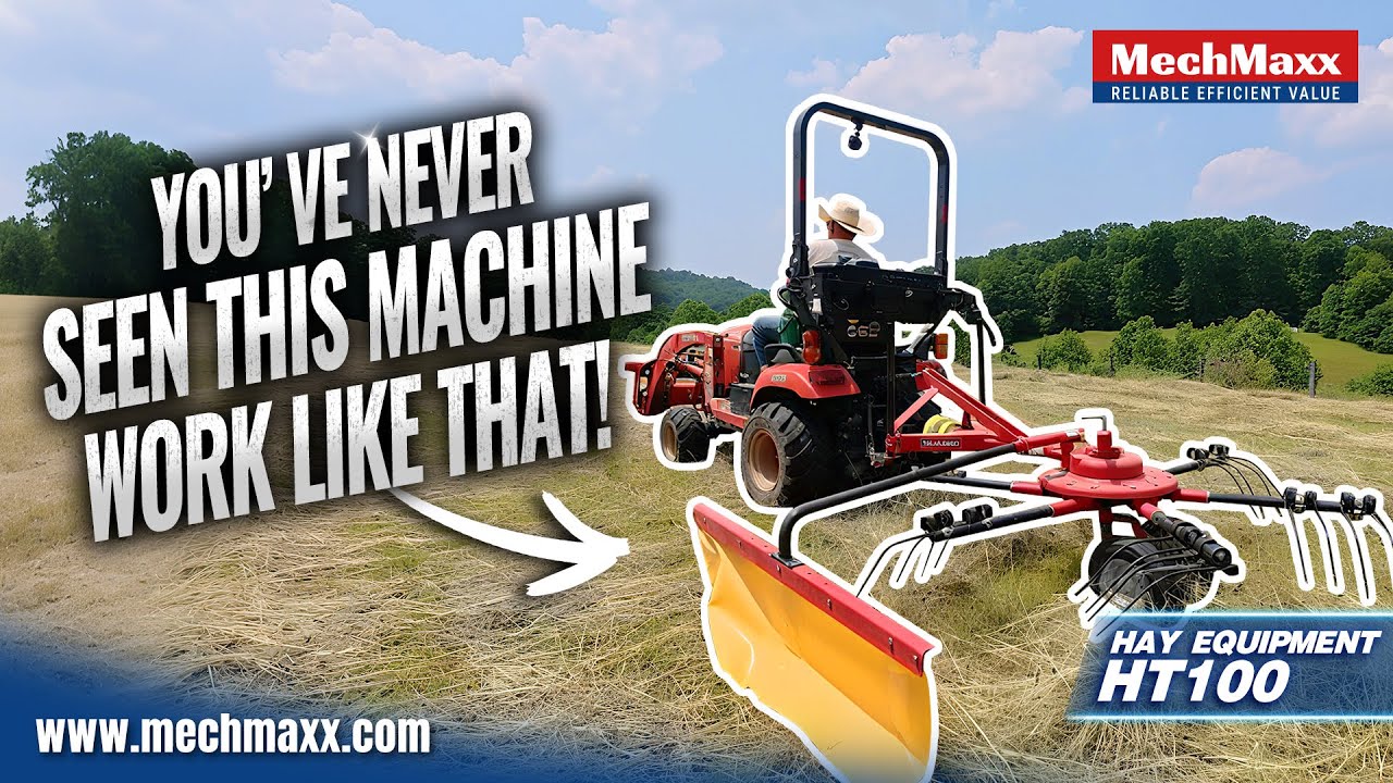 Boost your haymaking efficiency with this rugged and reliable hay rake tedder!