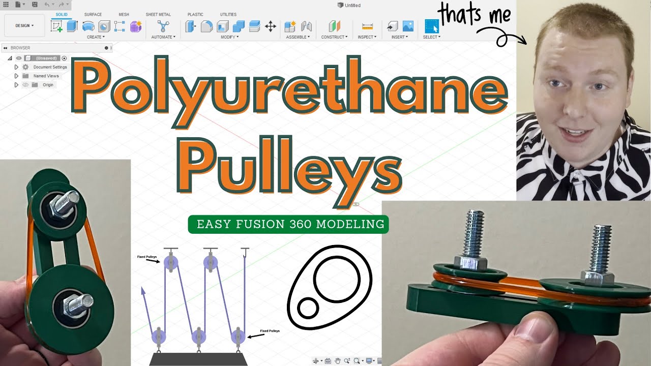 Modeling Polyurethane Belt Pulleys for 3D Printing in Fusion 360 (good alternative to gears)