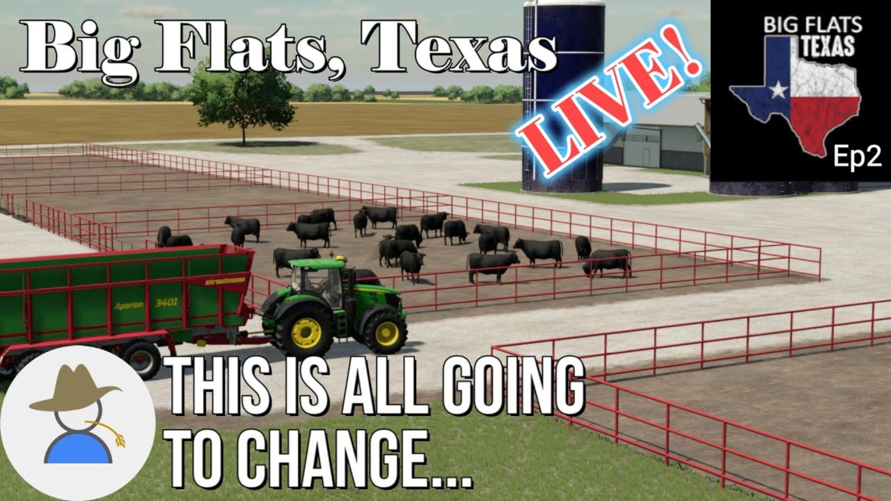 LIVE! Real Texan goes for MAXIMUM TEXAS! - Ep2 - FS22 - Big Flats Texas