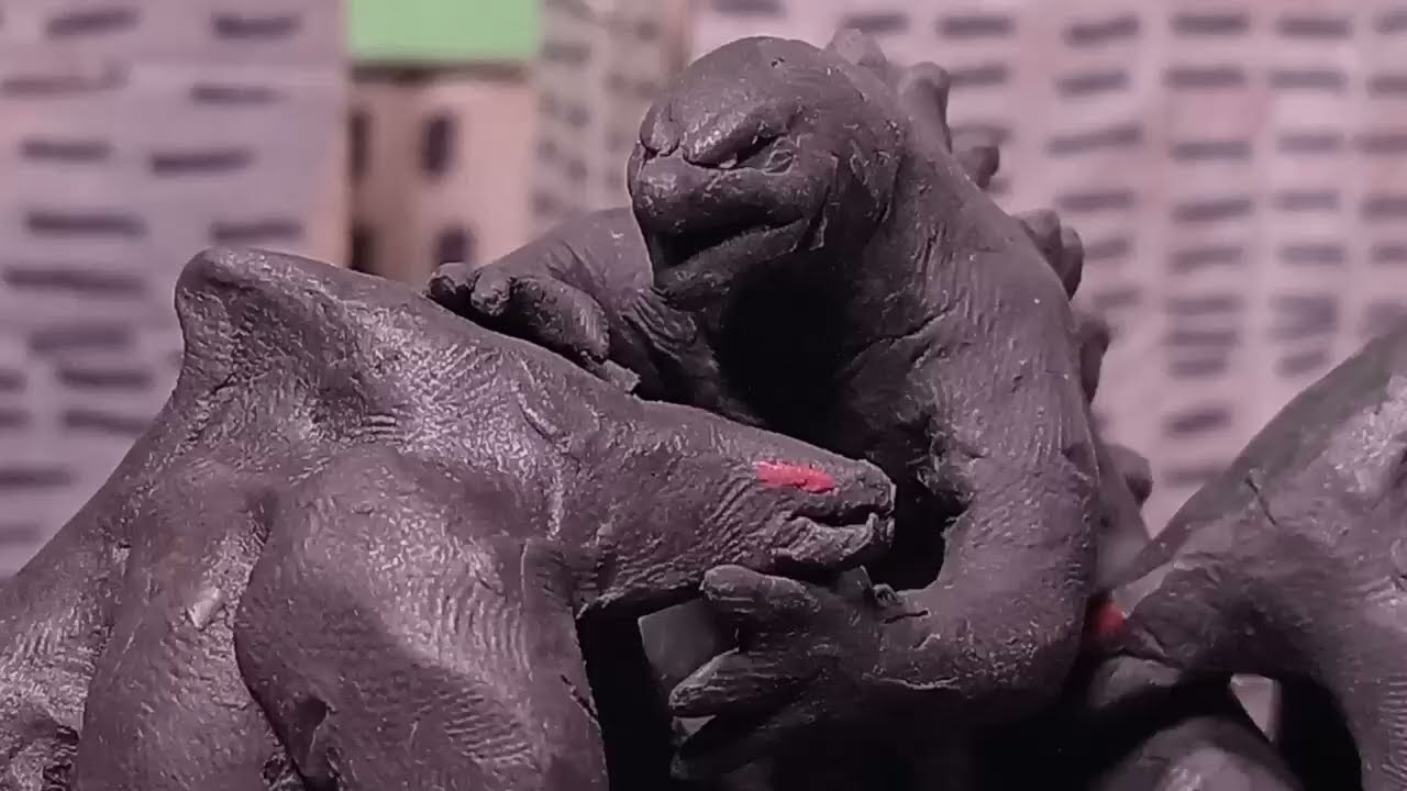 Godzilla vs Muto's | Stop Motion de plastilina | Especial 1000 subs y 70 aniversario de Godzilla