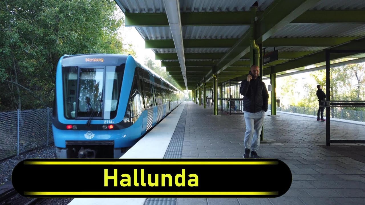 Metro | Tunnelbana Station Hallunda - Stockholm 🇸🇪 - Walkthrough 🚶