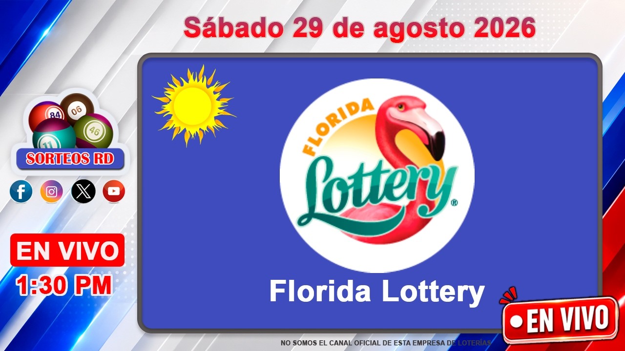 Florida Lottery EN VIVO |  S&aacute;bado 29 de agosto 2026/ 1:30 P.M #floridalottery ​