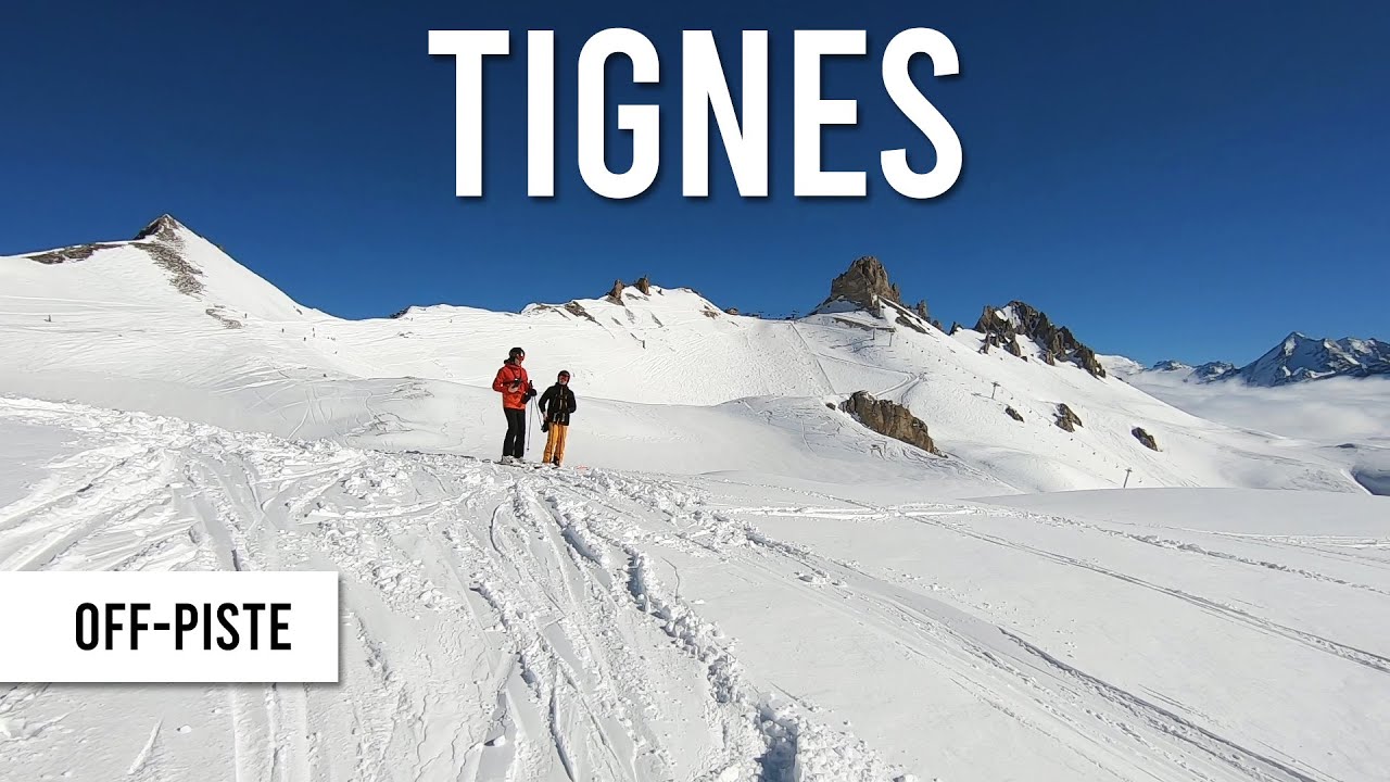 Powder day off-piste skiing in Tignes Val d'Isere.