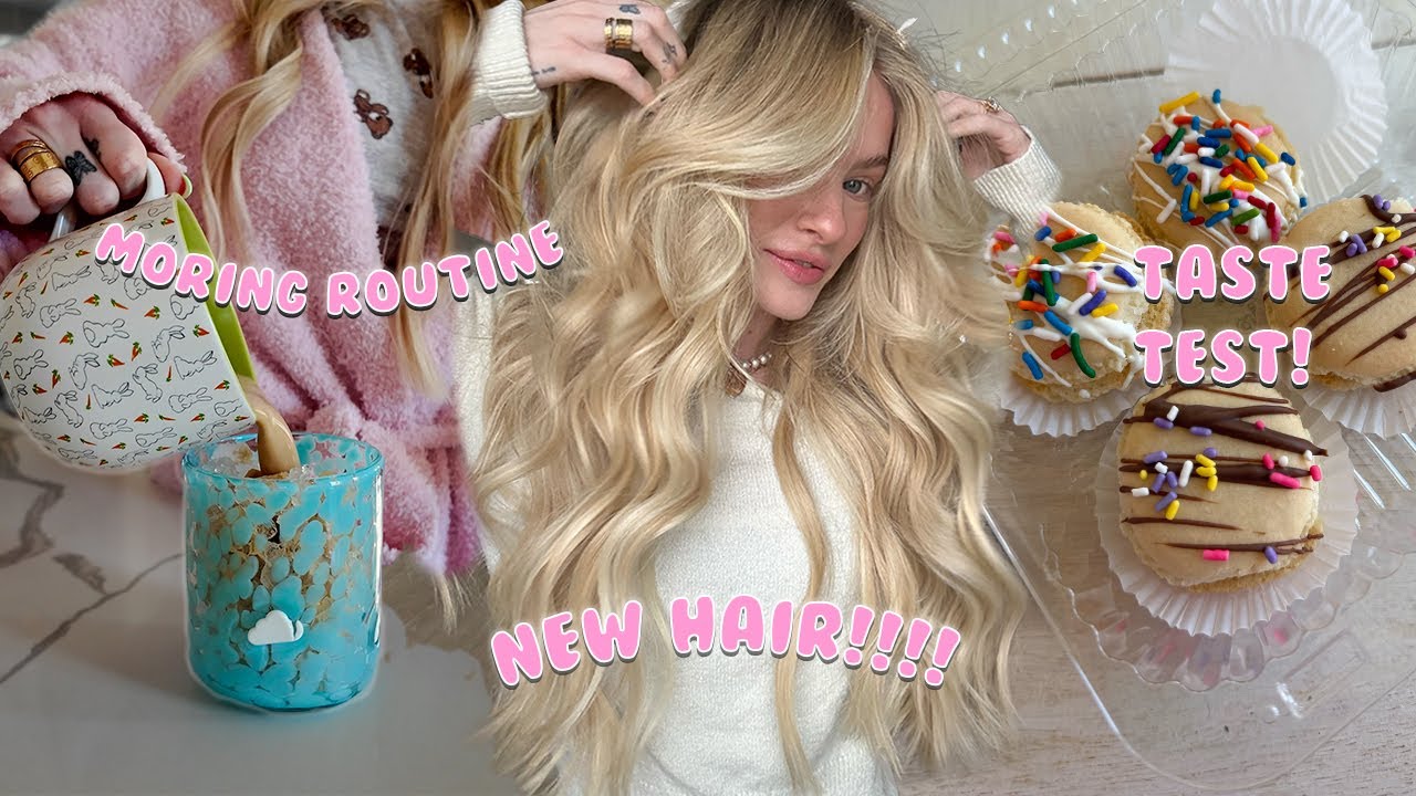 new hair, morning routine & eat lunch with us | VLOG