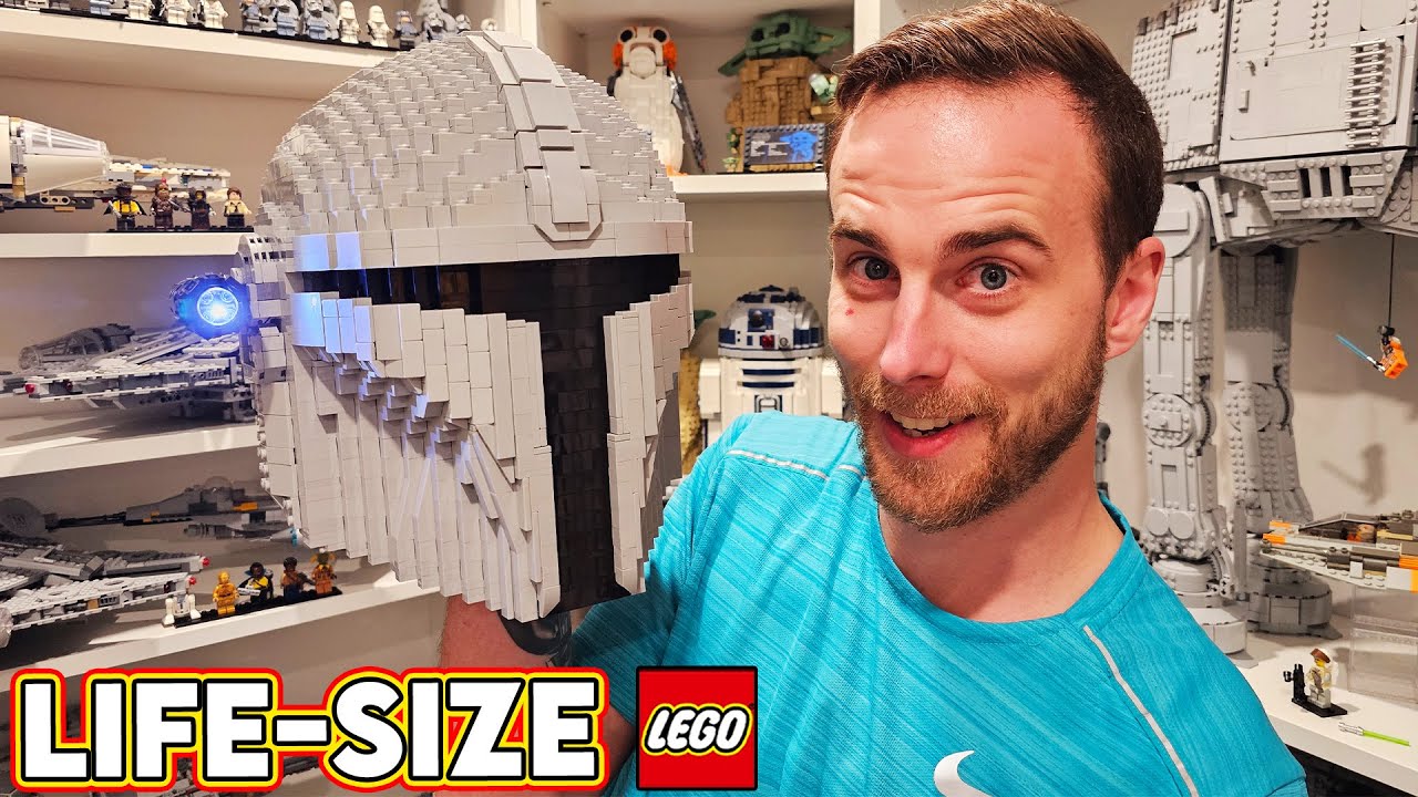 LEGO LIFE-SIZE Mandalorian Helmet & a Day with Bricksie