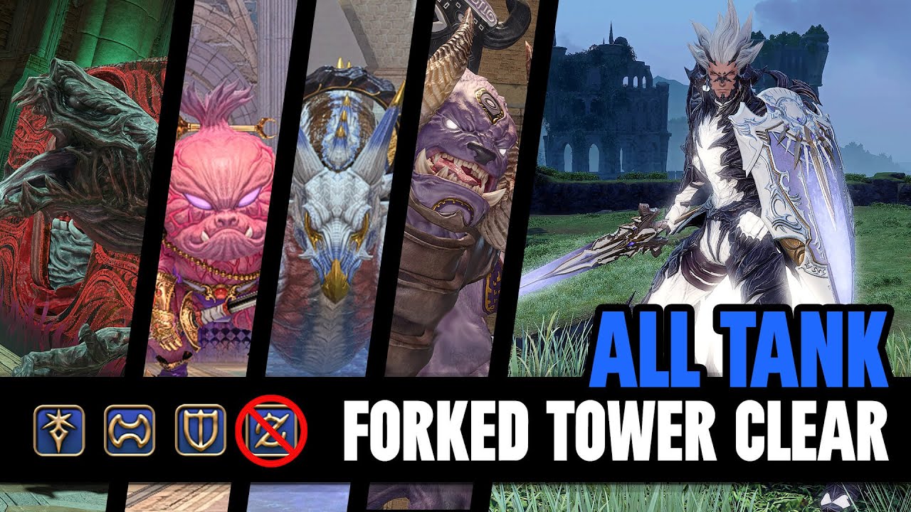 FFXIV - ALL Tank Clear Forked Tower: Blood | PLD POV