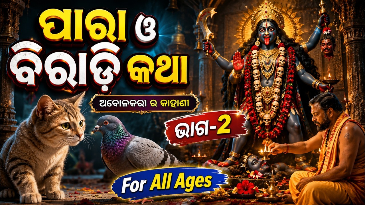PIGEON AND CAT STORY//FOLK STORY IN ODIA//ODIA JAHNAMAMU//BEDTIME STORIES//ODIA ANIMATED STORY