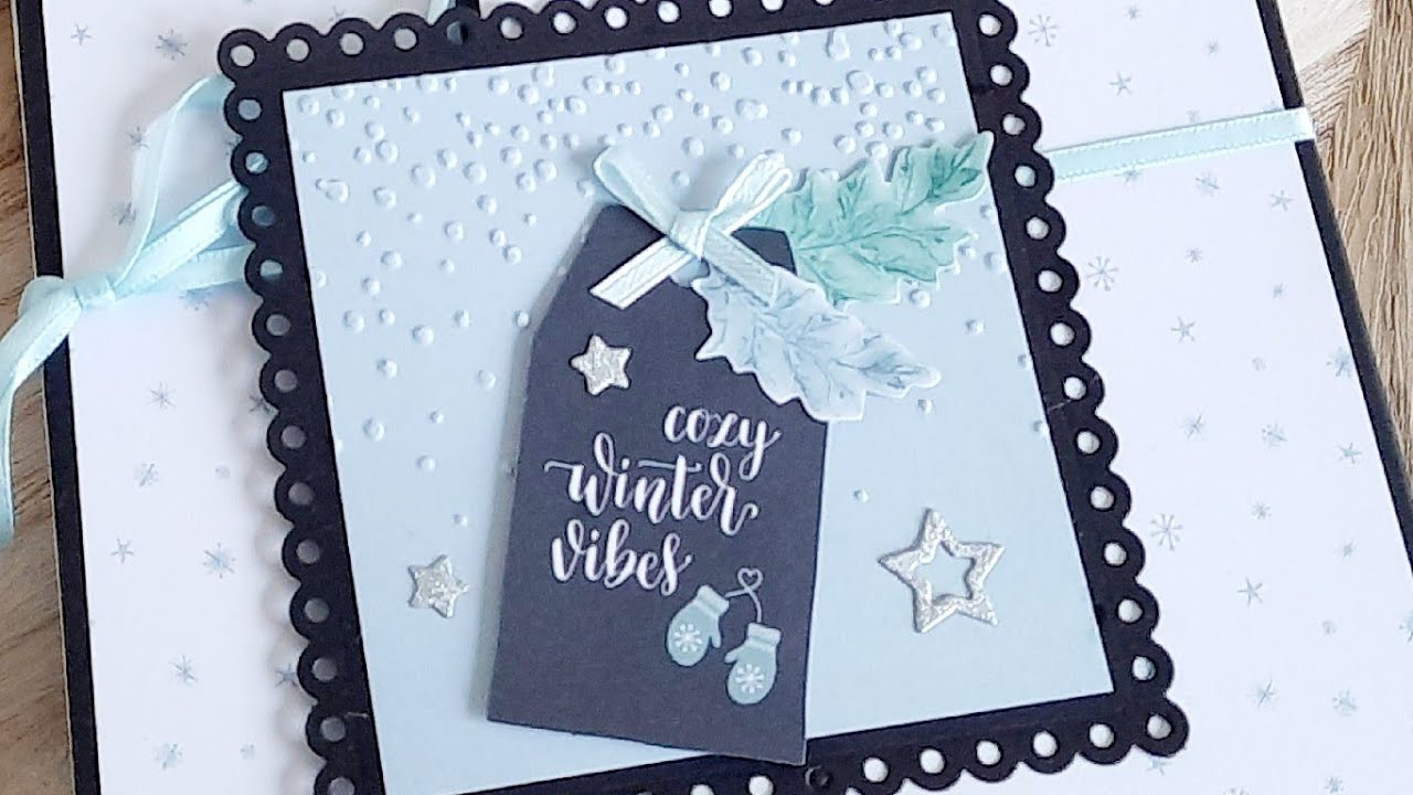 Winter Fotofolio mit einem Paper Craft Set von #Action, Minialbum basteln