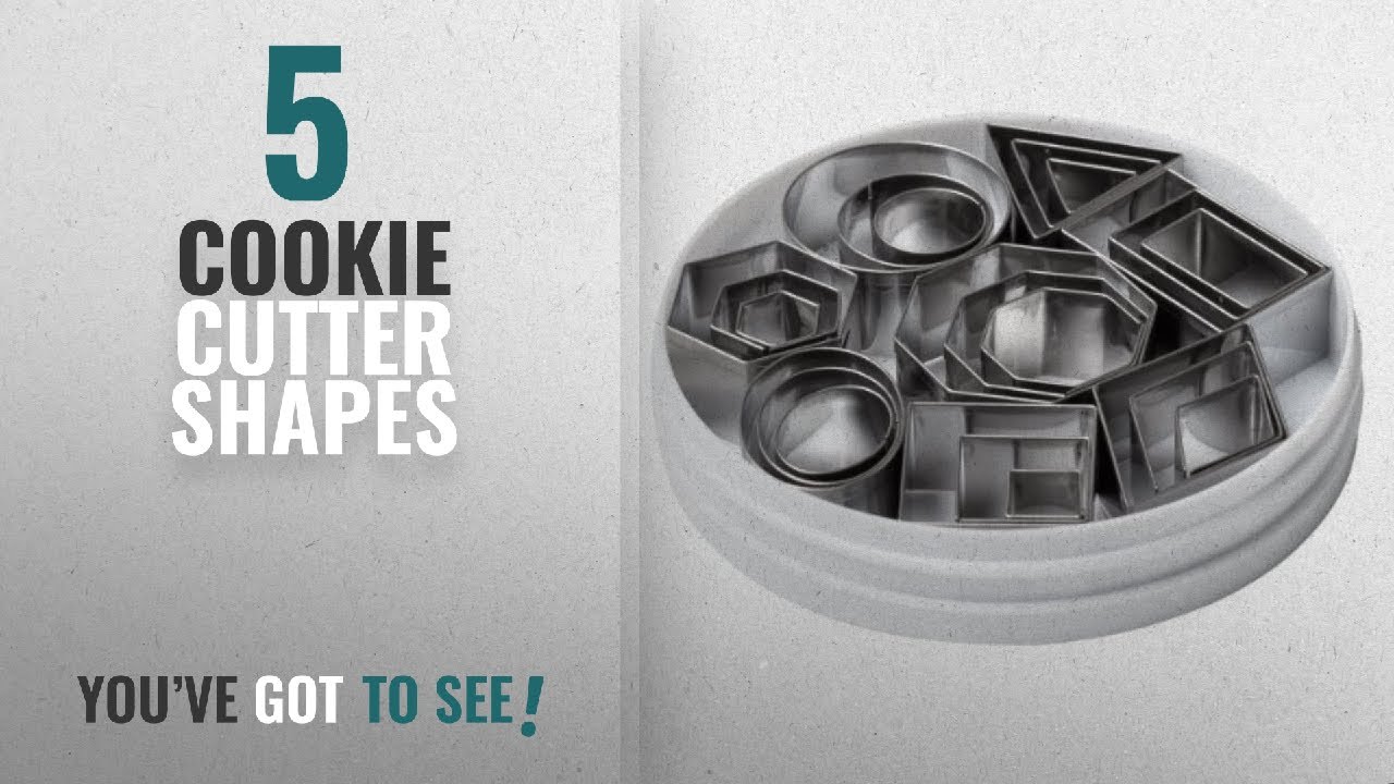 Best Cookie Cutter Shapes [2018]: Ateco 4845 Plain Edge Geometric Shapes Cutters in Graduated