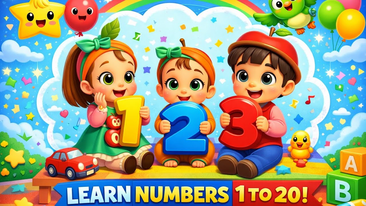 1–20 Numbers Song |Kids Learning Video#shortsviral#shorts#numberssong#countingsong#viral#kidslearnin