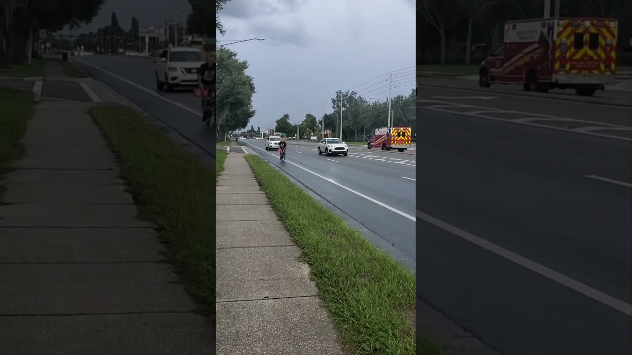 Fire truck and emergency vehicle on a mission To render assistance